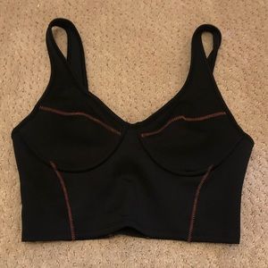 Black & Red Crop Top